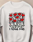 Keith Haring 'I Love Me' T-Shirt | Colorful Print, Heart Art, Valentine's Day Tee, Unisex Casual Style