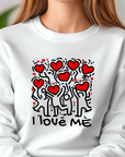 Keith Haring 'I Love Me' T-Shirt | Colorful Print, Heart Art, Valentine's Day Tee, Unisex Casual Style