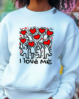 Keith Haring 'I Love Me' T-Shirt | Colorful Print, Heart Art, Valentine's Day Tee, Unisex Casual Style