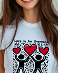 Keith Haring Inspired T-Shirt - Love and Kiss Pop Art Tee, Perfect Valentine Gift