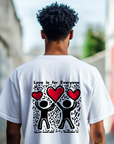 Keith Haring Inspired T-Shirt - Love and Kiss Pop Art Tee, Perfect Valentine Gift