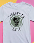 License to Grill Shirt – Funny Dad BBQ T-Shirt – Fathers Day Gift for Him – Grill Master Tee – Mens Cooking Shirt