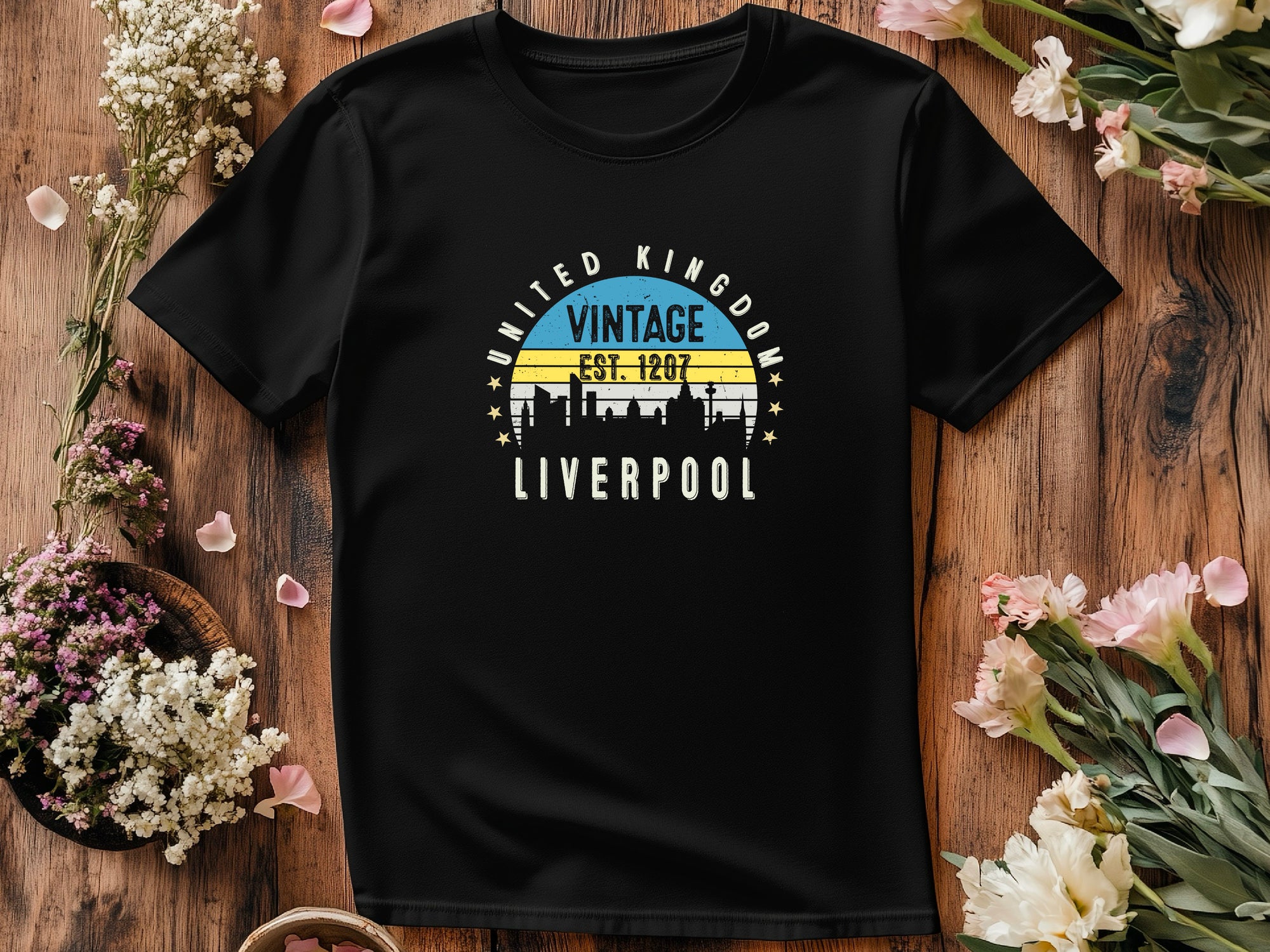 Liverpool T-Shirt United Kingdom Est. 1207 | Vintage UK City Shirt | England Souvenir Tee | Gift for Traveler | British Pride Top