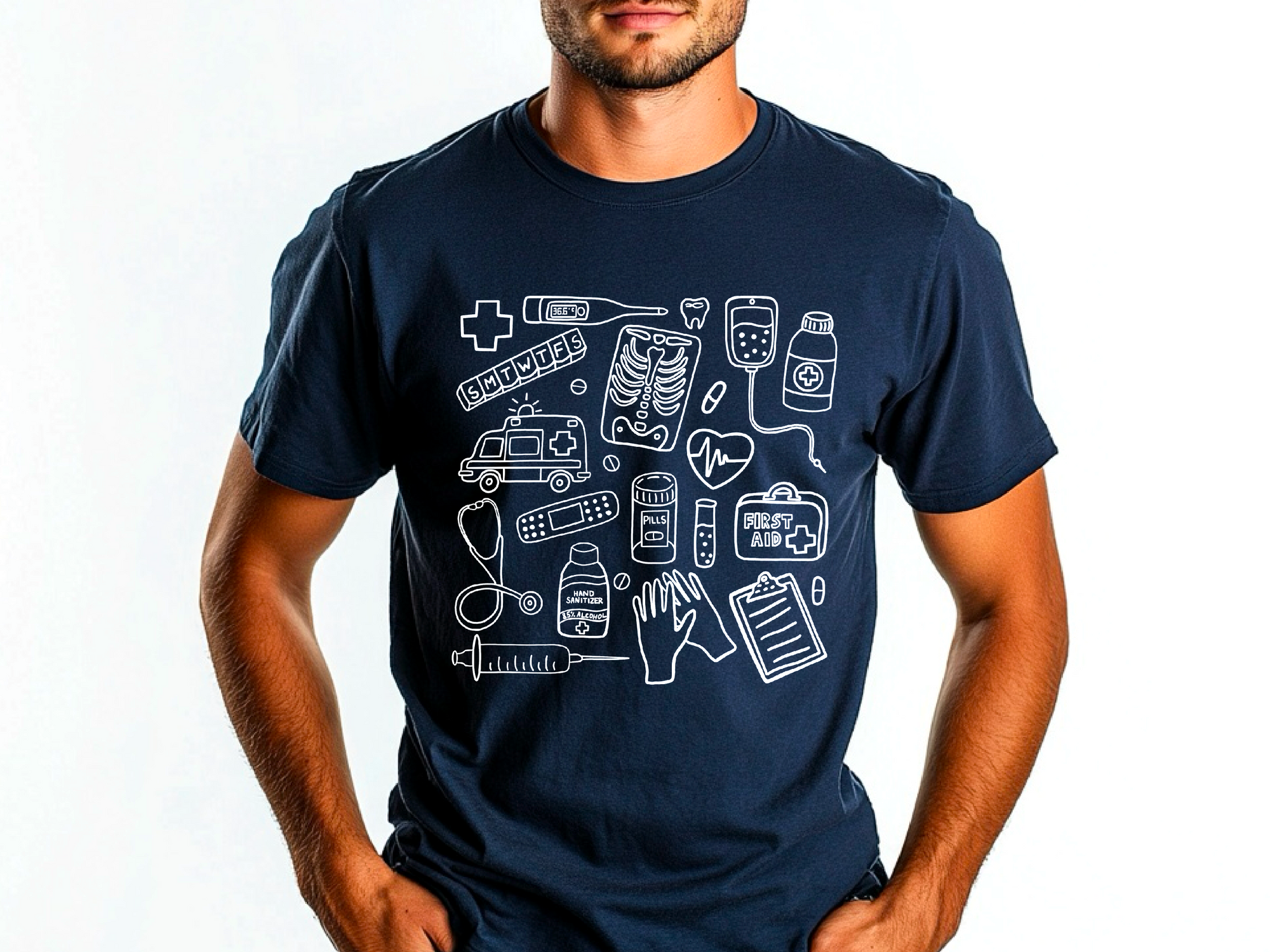 Medical Assistant Shirt, Nursing Student Gift, Medical Doodle T-Shirt, Med School Tee, Nurse Doodle Shirt, Radiology Doodles, Medical Student Gift
