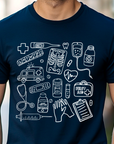 Medical Assistant Shirt, Nursing Student Gift, Medical Doodle T-Shirt, Med School Tee, Nurse Doodle Shirt, Radiology Doodles, Medical Student Gift