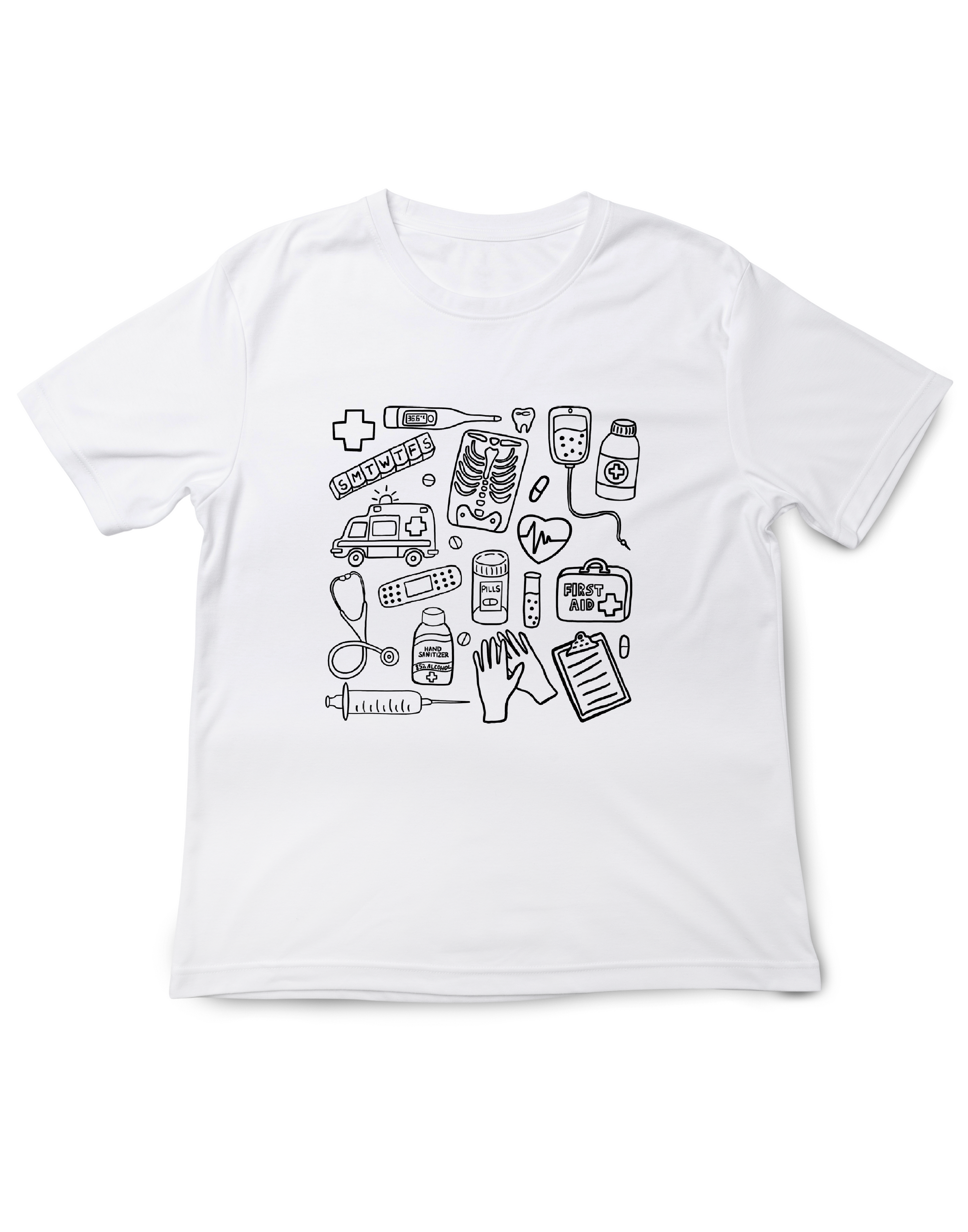 Medical Assistant Shirt, Nursing Student Gift, Medical Doodle T-Shirt, Med School Tee, Nurse Doodle Shirt, Radiology Doodles, Medical Student Gift