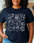 Medical Assistant Shirt, Nursing Student Gift, Medical Doodle T-Shirt, Med School Tee, Nurse Doodle Shirt, Radiology Doodles, Medical Student Gift