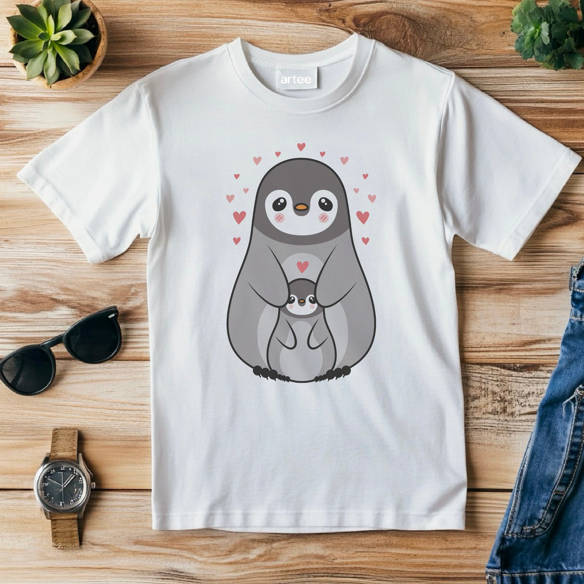 Mama Penguin Shirt, Cute Penguin T-Shirt For Women, Penguin Lovers Shirt, Aquatic Flightless Bird Shirt, Penguins, Mama Gift, Mommy Shirt