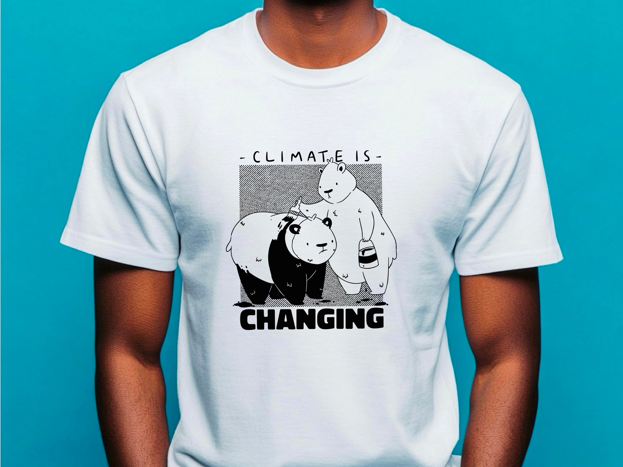 Panda Klimabewusstsein T-Shirt "Change is Coming" Edition