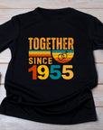 Rings Together Since 1955 Shirt – Vintage Anniversary T-Shirt – Unisex Couple Tee – Husband Wife Matching Shirt – Est 1955 Love Gift