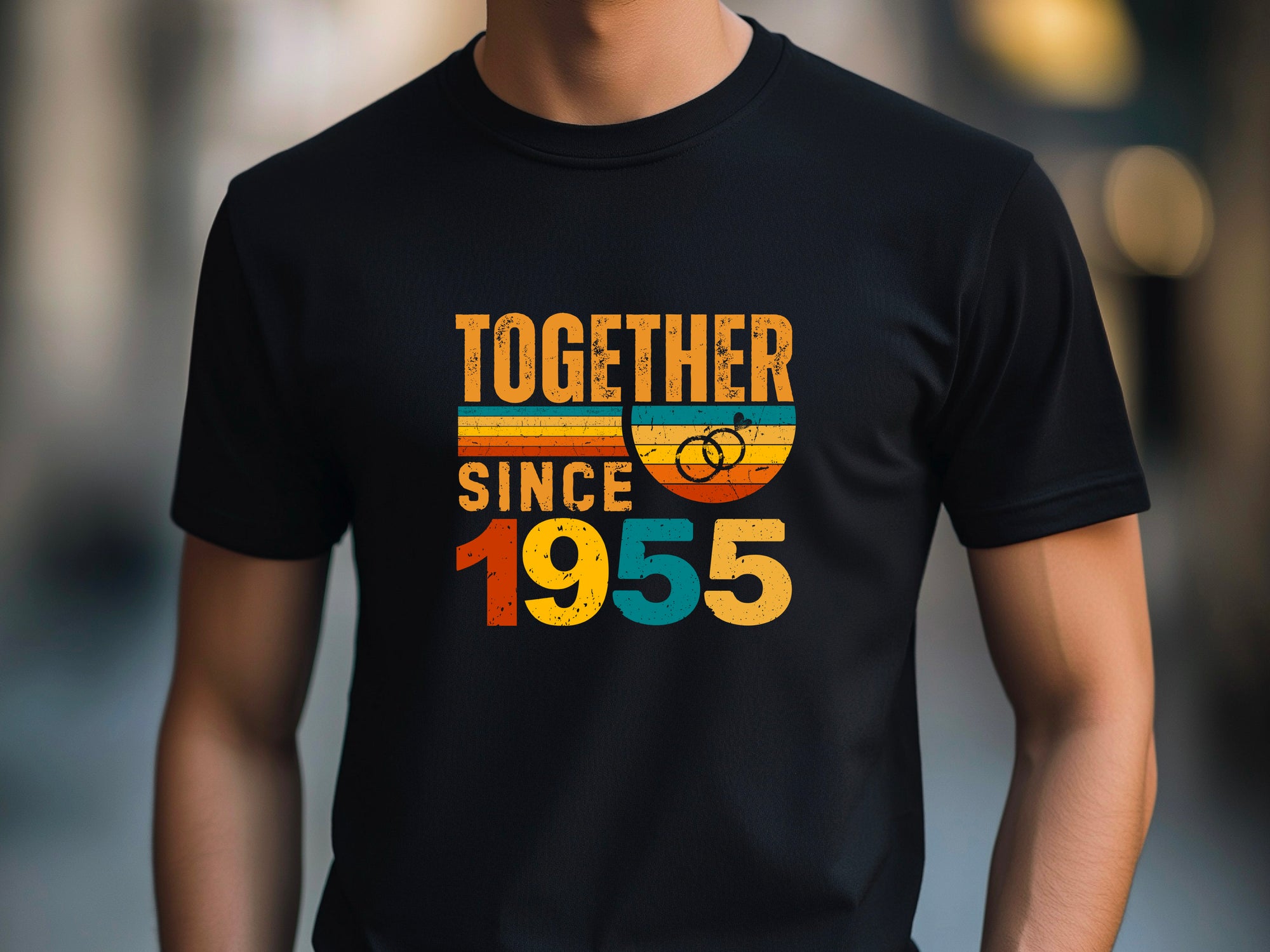 Rings Together Since 1955 Shirt – Vintage Anniversary T-Shirt – Unisex Couple Tee – Husband Wife Matching Shirt – Est 1955 Love Gift