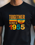 Rings Together Since 1955 Shirt – Vintage Anniversary T-Shirt – Unisex Couple Tee – Husband Wife Matching Shirt – Est 1955 Love Gift