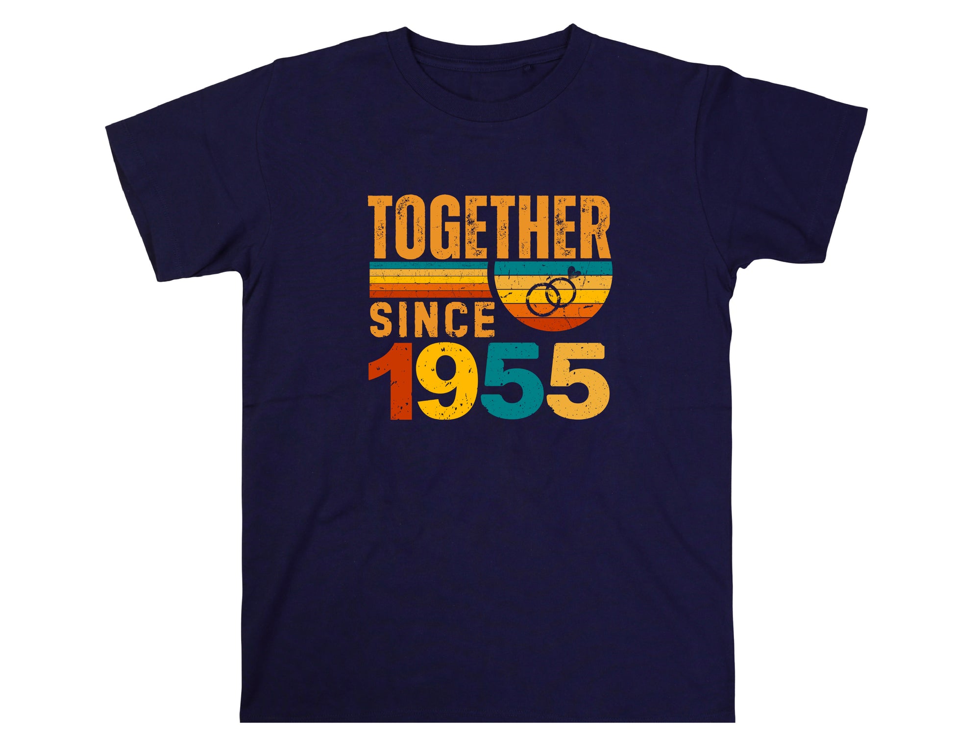 Rings Together Since 1955 Shirt – Vintage Anniversary T-Shirt – Unisex Couple Tee – Husband Wife Matching Shirt – Est 1955 Love Gift