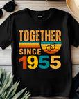 Rings Together Since 1955 Shirt – Vintage Anniversary T-Shirt – Unisex Couple Tee – Husband Wife Matching Shirt – Est 1955 Love Gift