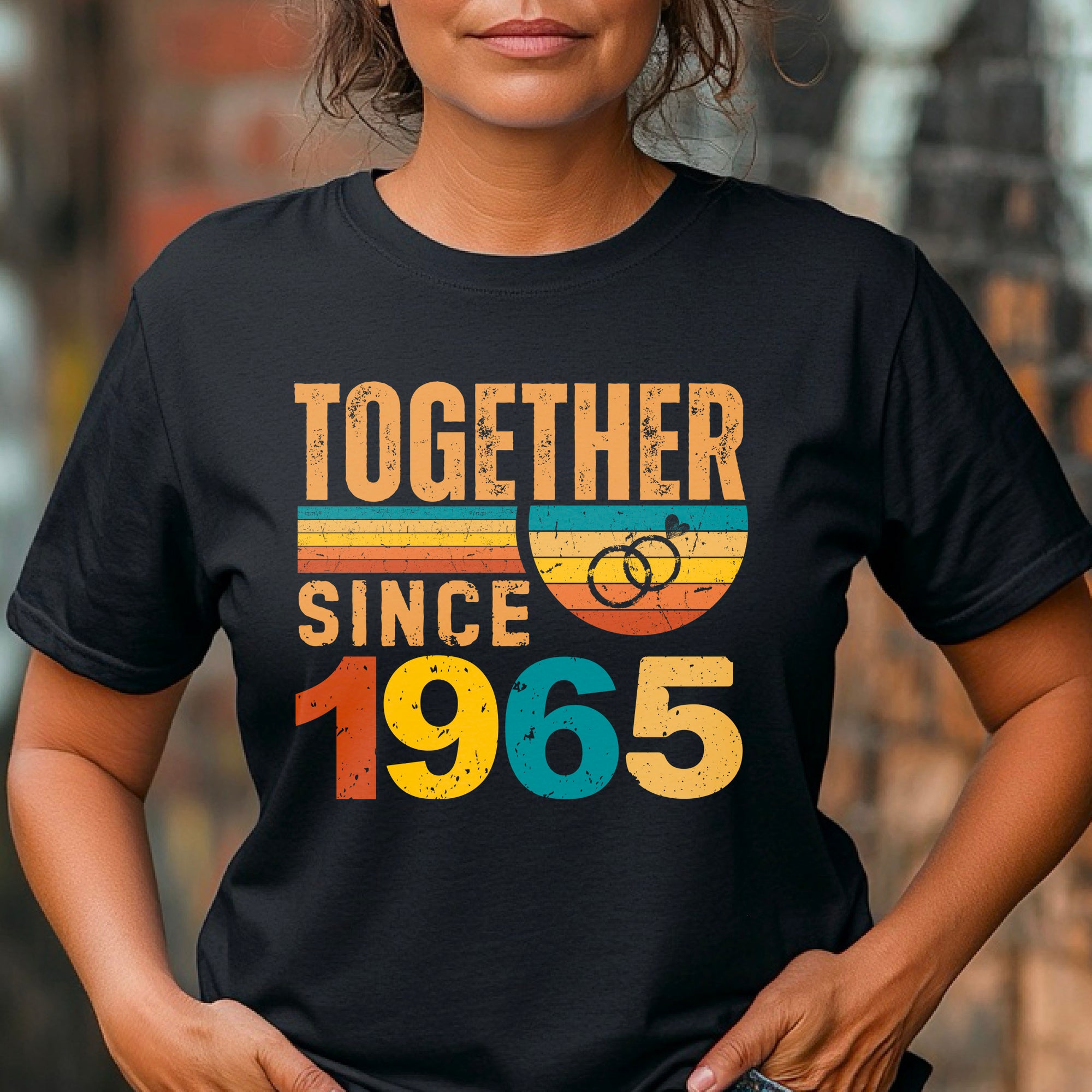 Matching Couple Tee, Husband Wife Unisex Shirt, Est 1965 Love Gift, Rings Together Since 1965 Shirt – 60th Anniversary T-Shirt