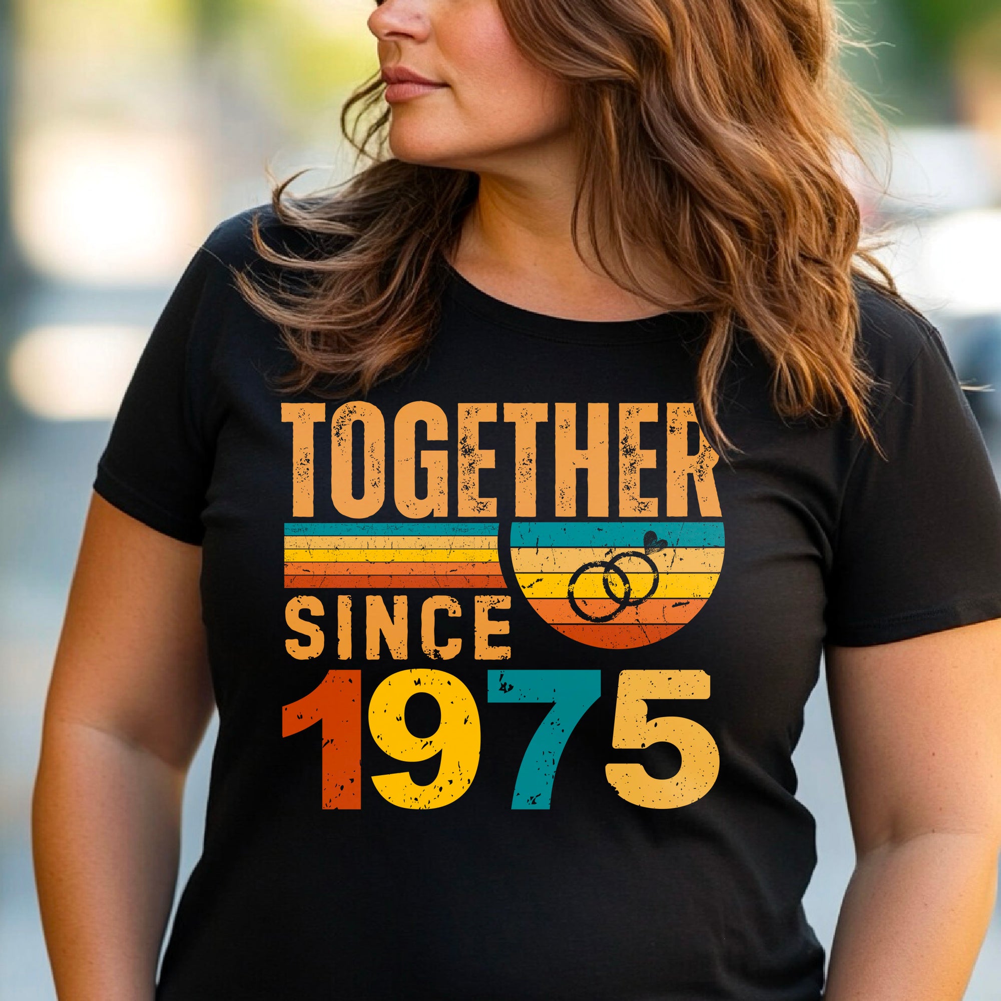 Matching Couple Tee, Husband Wife Unisex Shirt, Est 1975 Love Gift, Rings Together Since 1975 Shirt – 50th Anniversary T-Shirt