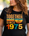 Matching Couple Tee, Husband Wife Unisex Shirt, Est 1975 Love Gift, Rings Together Since 1975 Shirt – 50th Anniversary T-Shirt