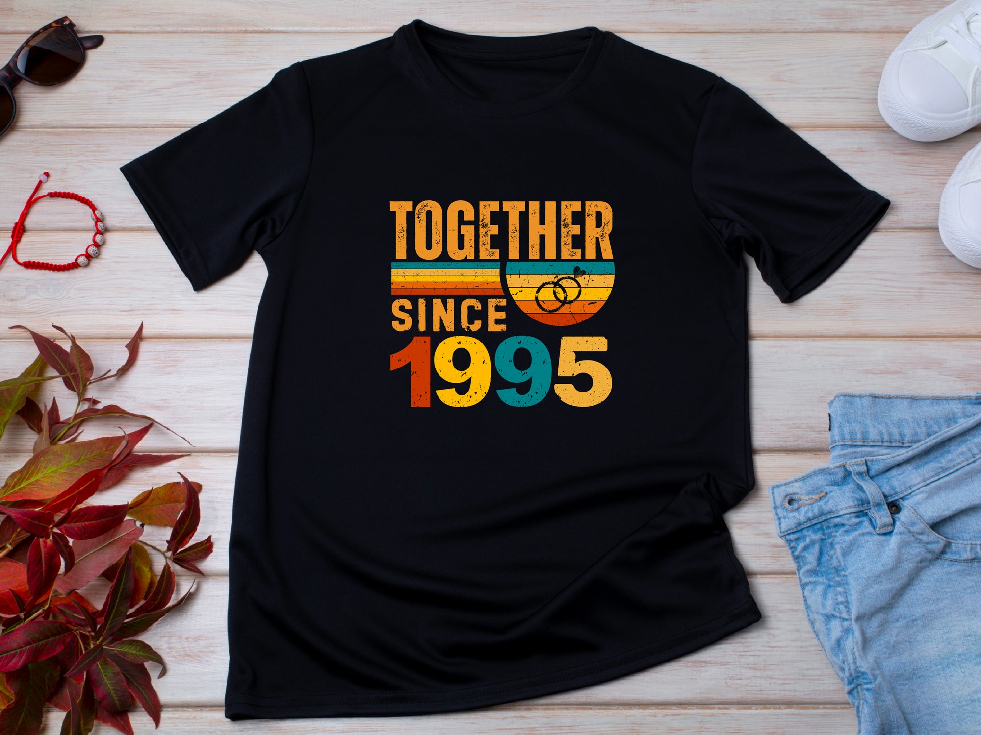1995 Anniversary T-shirt, Matching Anniversary Shirts, Personalized Anniversary Shirt Gift for Couples, 40 Years of Marriage