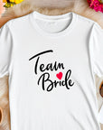Team Bride Shirt – Festive Wedding Party T-Shirt – Bachelorette Party Tee – Matching Bridal Squad Shirts – Bride Tribe Gift Idea