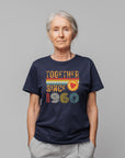 Customise Anniversary Tee 1960, Together Since T-Shirt, Couple Gift, Wedding Anniversary Shirt, Unisex Love Tee