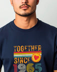 60th Anniversary Couple Shirt, Together Since 1965 Tee, Matching Husband Wife Gift, Est. 1965 Love Rings T-Shirt