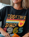 60th Anniversary Couple Shirt, Together Since 1965 Tee, Matching Husband Wife Gift, Est. 1965 Love Rings T-Shirt