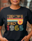 60th Anniversary Couple Shirt, Together Since 1965 Tee, Matching Husband Wife Gift, Est. 1965 Love Rings T-Shirt