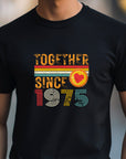 50th Anniversary Shirt for Couple, Together Since 1975 Tee, Husband and Wife Matching Shirt, Est. 1975 Love Gift, Golden Anniversary T-Shirt