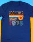 50th Anniversary Shirt for Couple, Together Since 1975 Tee, Husband and Wife Matching Shirt, Est. 1975 Love Gift, Golden Anniversary T-Shirt