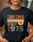 50th Anniversary Shirt for Couple, Together Since 1975 Tee, Husband and Wife Matching Shirt, Est. 1975 Love Gift, Golden Anniversary T-Shirt