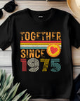 50th Anniversary Shirt for Couple, Together Since 1975 Tee, Husband and Wife Matching Shirt, Est. 1975 Love Gift, Golden Anniversary T-Shirt