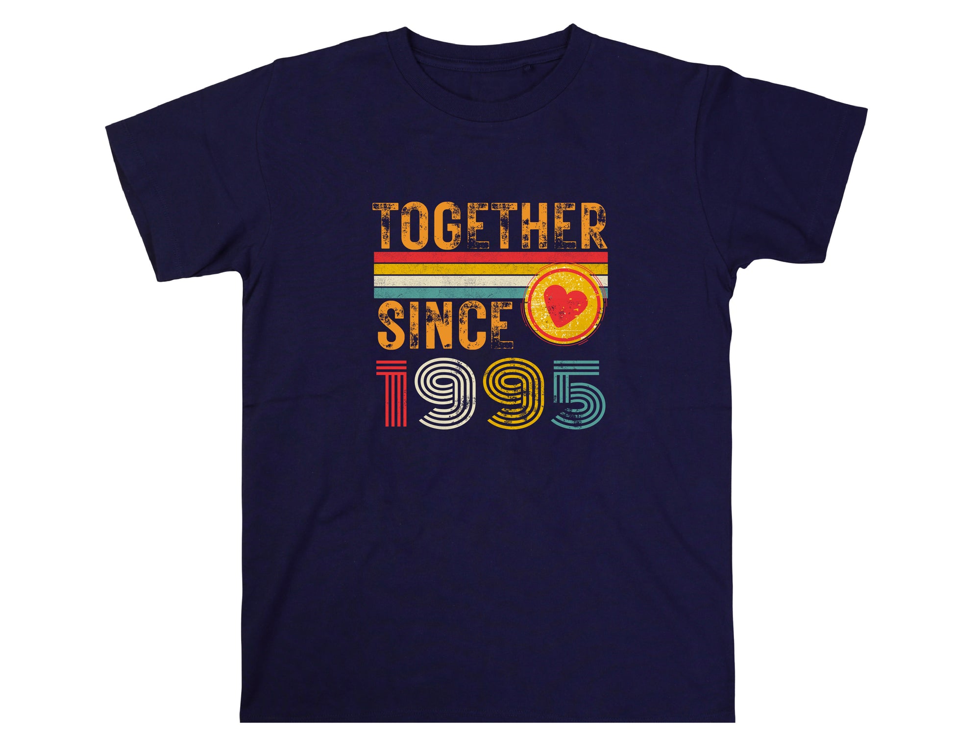 Customise Any Year Together Since 1995 Vintage Couple 30th Wedding Anniversary T-Shirt Husband Wife Boyfriend Girlfriend T Shirt Tee Top