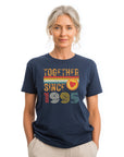 Customise Any Year Together Since 1995 Vintage Couple 30th Wedding Anniversary T-Shirt Husband Wife Boyfriend Girlfriend T Shirt Tee Top
