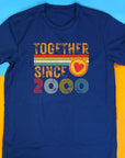 Custom Year 2000 Together Since T-Shirt, Retro Love Shirt, Couple Anniversary Gift, Husband Wife Matching Tee, Valentine’s Gift Idea