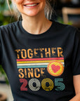Matching Couple Tee, Husband Wife Unisex Shirt, Est 2005 Love Gift, Rings Together Since 2005 Shirt – 20th Anniversary T-Shirt