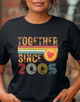 Matching Couple Tee, Husband Wife Unisex Shirt, Est 2005 Love Gift, Rings Together Since 2005 Shirt – 20th Anniversary T-Shirt