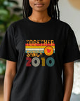 Custom Anniversary T-Shirt – Matching Couple Shirts – Since 2010 Gift for Husband and Wife – Wifey and Hubby Unisex Tee