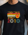 Custom Anniversary T-Shirt – Matching Couple Shirts – Since 2010 Gift for Husband and Wife – Wifey and Hubby Unisex Tee