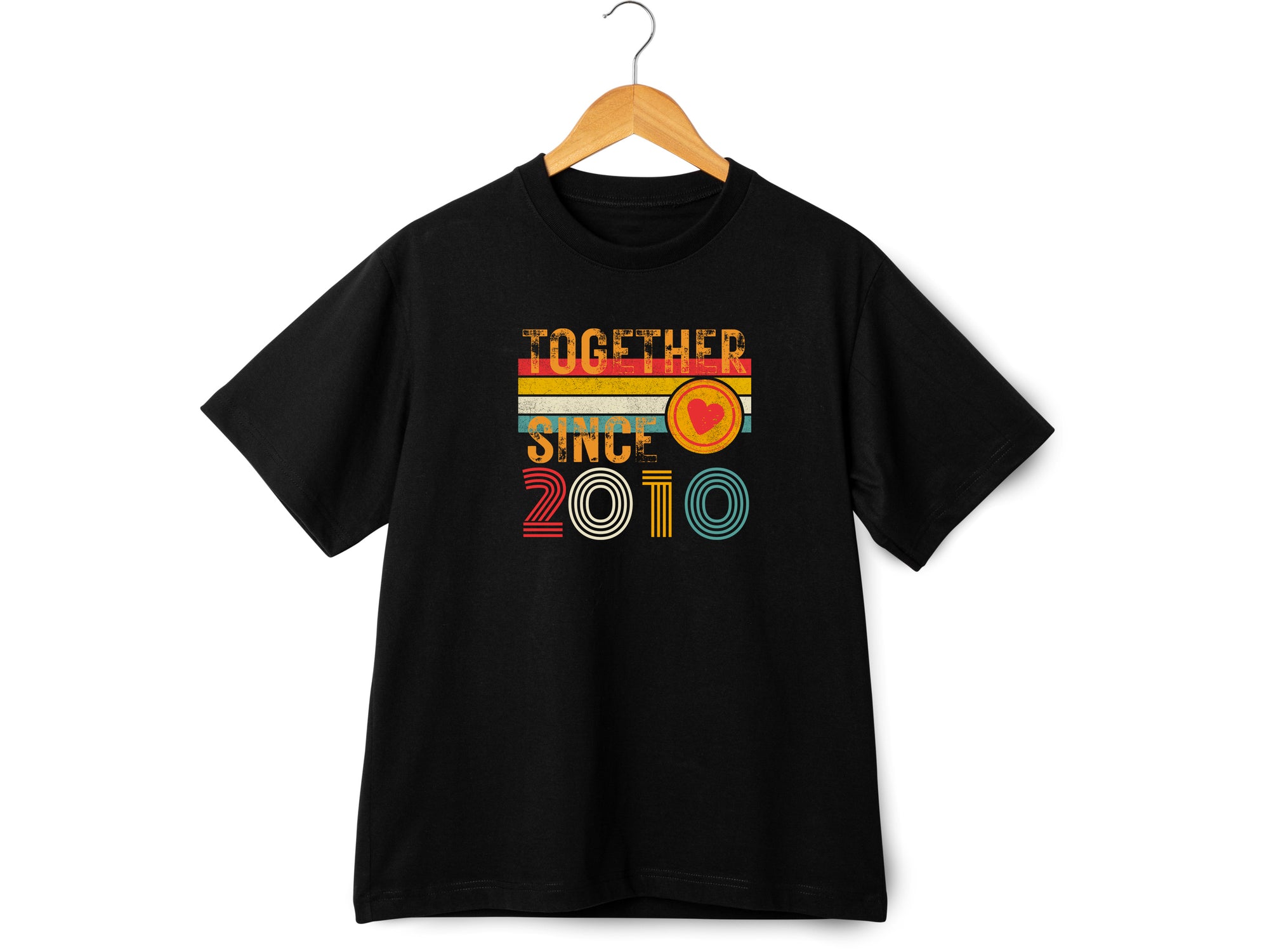 Custom Anniversary T-Shirt – Matching Couple Shirts – Since 2010 Gift for Husband and Wife – Wifey and Hubby Unisex Tee