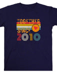Custom Anniversary T-Shirt – Matching Couple Shirts – Since 2010 Gift for Husband and Wife – Wifey and Hubby Unisex Tee