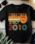 Custom Anniversary T-Shirt – Matching Couple Shirts – Since 2010 Gift for Husband and Wife – Wifey and Hubby Unisex Tee