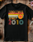 Custom Anniversary T-Shirt – Matching Couple Shirts – Since 2010 Gift for Husband and Wife – Wifey and Hubby Unisex Tee