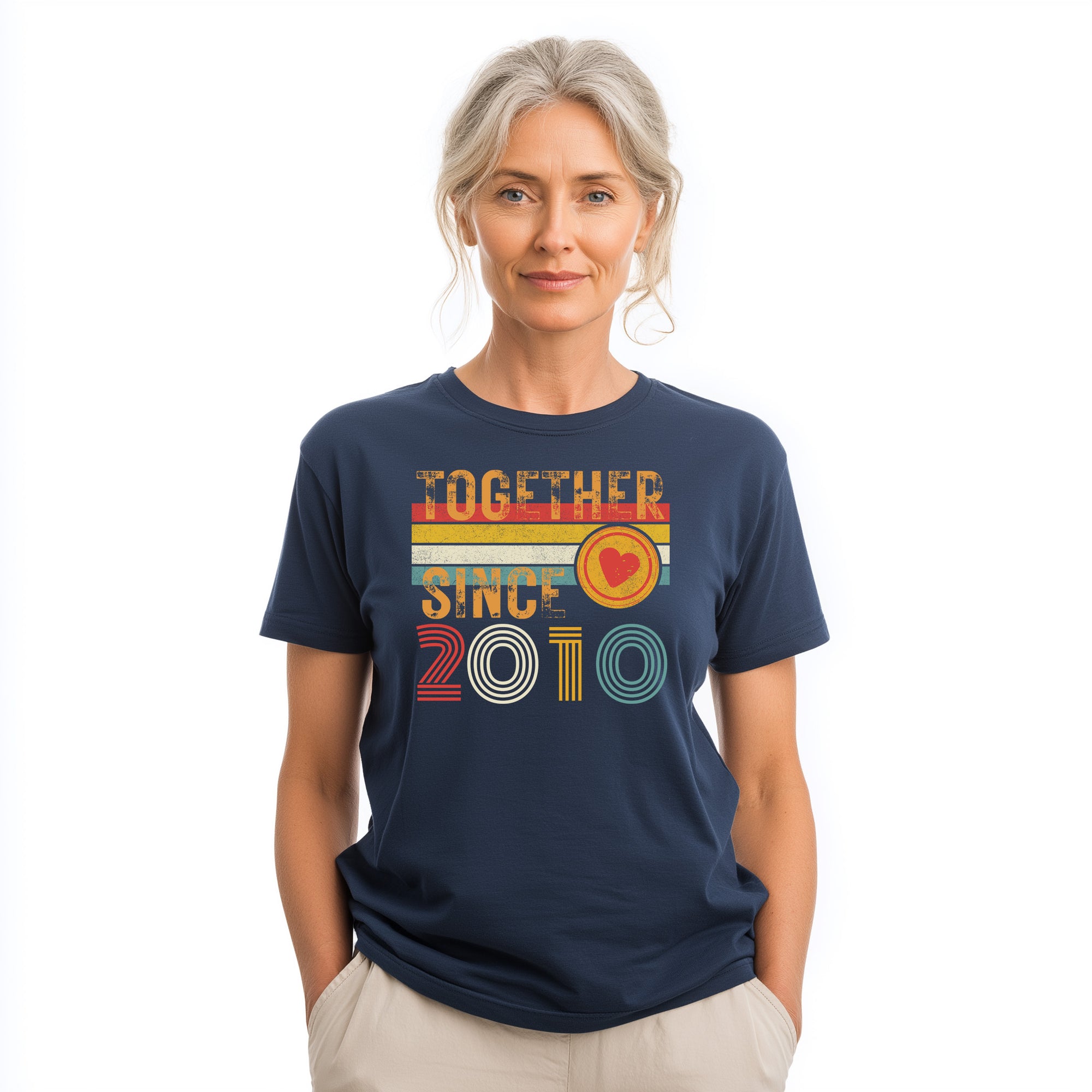 Custom Anniversary T-Shirt – Matching Couple Shirts – Since 2010 Gift for Husband and Wife – Wifey and Hubby Unisex Tee