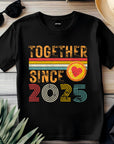 Together Since 2025 Shirt – Matching Couple T-Shirt with Heart, Anniversary Gift, New Relationship Shirt, Valentine's Day Gift