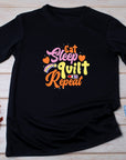 Eat Sleep Quilt Repeat T-Shirt, Funny Quilting Shirt, Quilter Gift Tee, Eat Sleep Gym Repeat Shirt, Gym Slogan Tee, Gift for Gym Lover