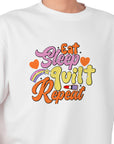 Eat Sleep Quilt Repeat T-Shirt, Funny Quilting Shirt, Quilter Gift Tee, Eat Sleep Gym Repeat Shirt, Gym Slogan Tee, Gift for Gym Lover