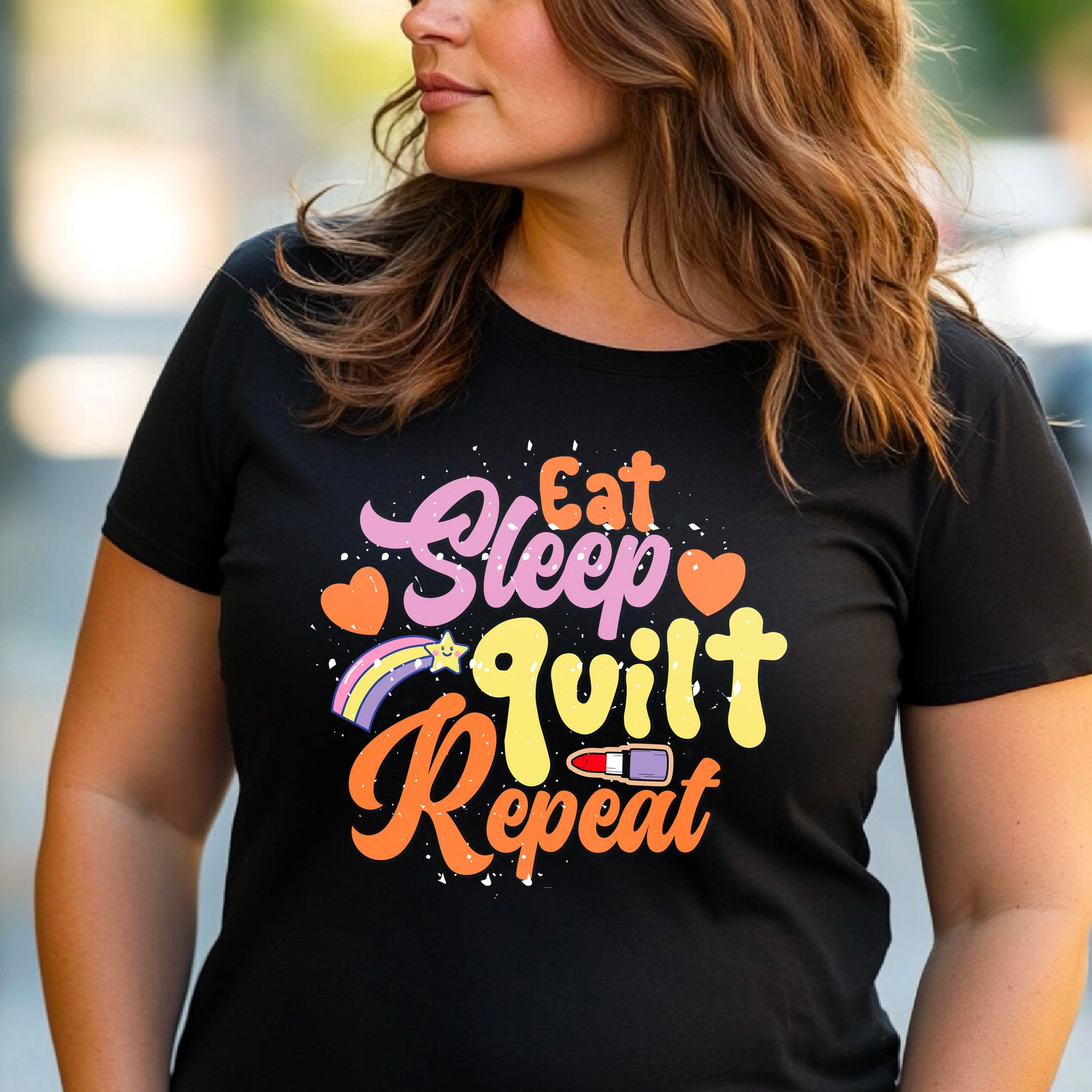 Eat Sleep Quilt Repeat T-Shirt, Funny Quilting Shirt, Quilter Gift Tee, Eat Sleep Gym Repeat Shirt, Gym Slogan Tee, Gift for Gym Lover