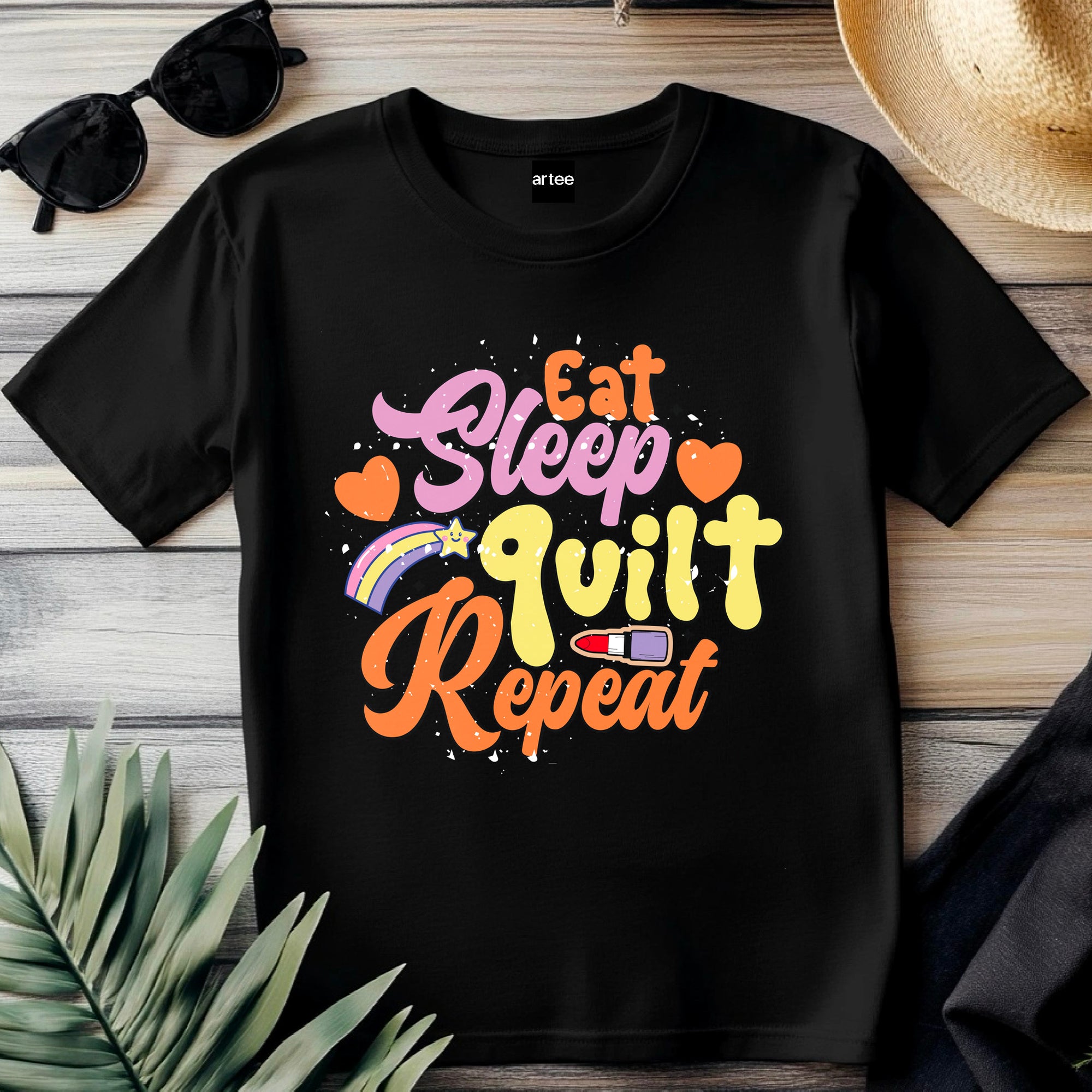 Eat Sleep Quilt Repeat T-Shirt, Funny Quilting Shirt, Quilter Gift Tee, Eat Sleep Gym Repeat Shirt, Gym Slogan Tee, Gift for Gym Lover