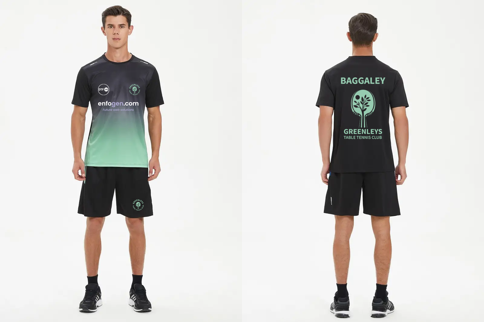 Greenleys Table Tennis Club Activewear T-Shirt and Shorts