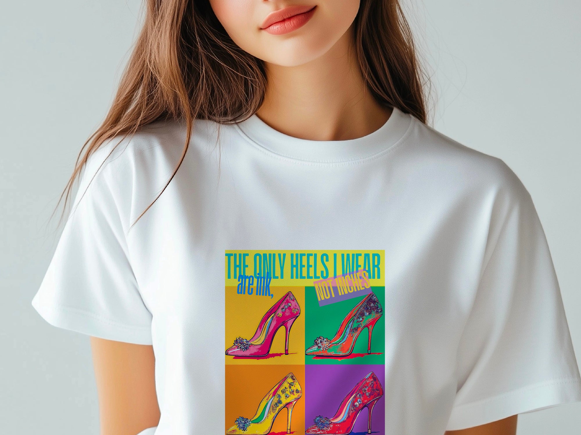 Fashion High Heels Print T-shirt, Fashion Design T-shirt, High Heels Lovers T-shirt, Womens T-shirt, T-shirt Design, Ultra Cotton T-shirt